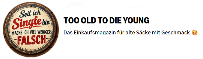 Einkaufsmagazin für alte Säcke